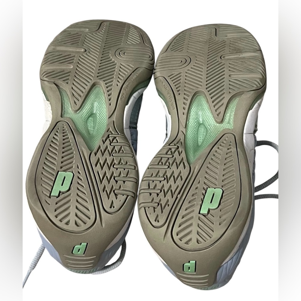 Prince T22 women’s 8.5 lace up grey and mint athletic tennis shoes - Picture 5 of 7